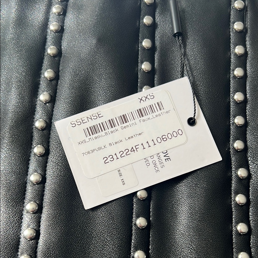 Miaou Black Studded Leather Corset - Picture 2 of 4